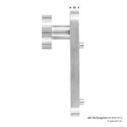 Steinau FS ES1-K Sicherheitsbeschlag, Typ D 510, Edelstahl Matt -Autoteilegeschäft ste810113 steinau fs es1 k sicherheitsbeschlag typ d 510 edelstahl matt masse knauf seite